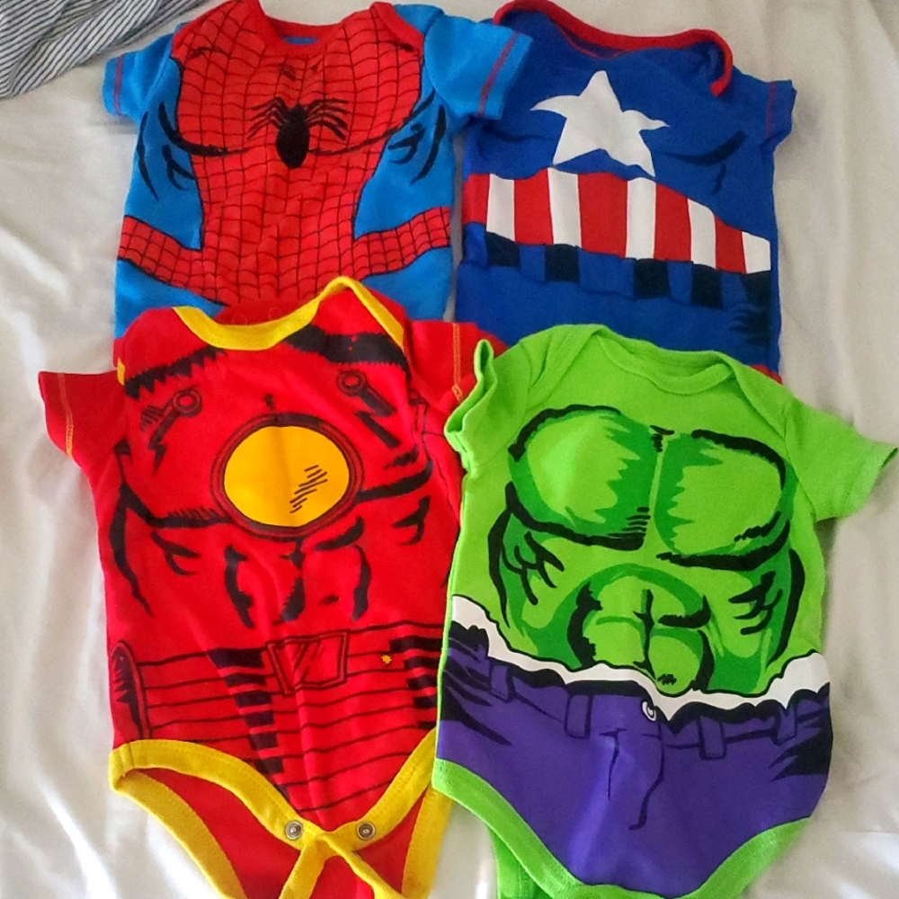 Boys Marvel Superhero Onesies Bundle